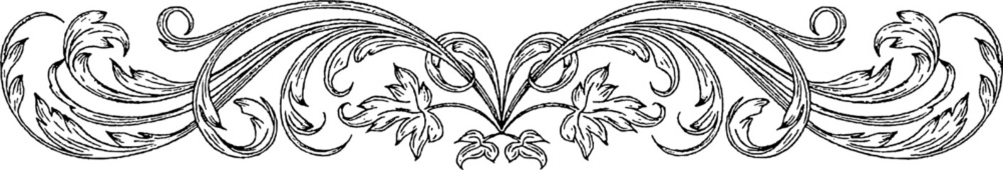 Naklejka premium Rustic Vintage Baroque Borders