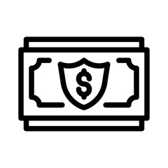 Shield Dollar line icon