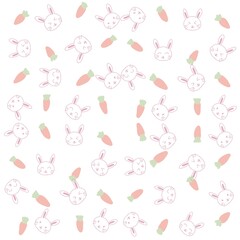 rabbit and carrot pattern design