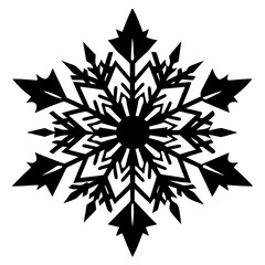 black and white snowflakes
