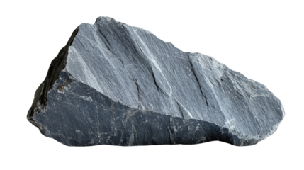 Close-up image of a smooth, natural gray stone with subtle texture, isolated on a transparent background, showcasing its unique shape and character.