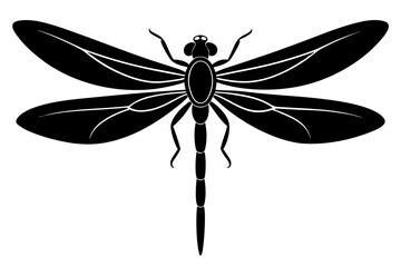 dragonfly silhouette vector illustration