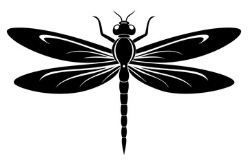dragonfly silhouette vector illustration