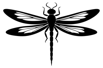 dragonfly silhouette vector illustration