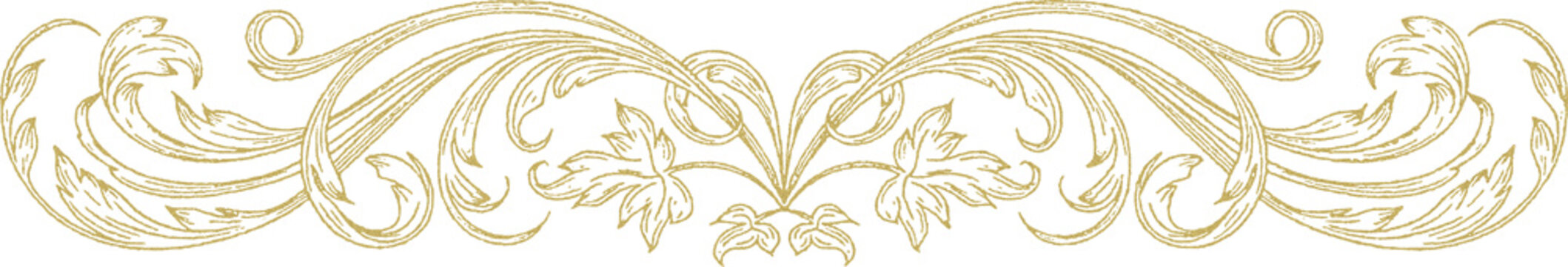 Vintage gold style Baroque Borders 