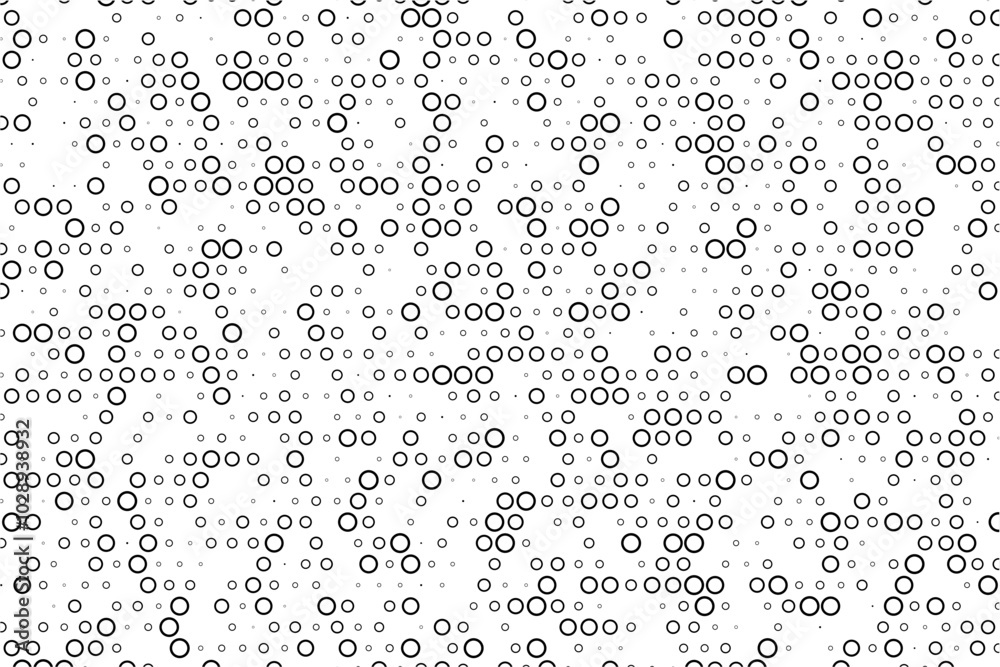 Poster Modern abstract dot pattern with holes and grid