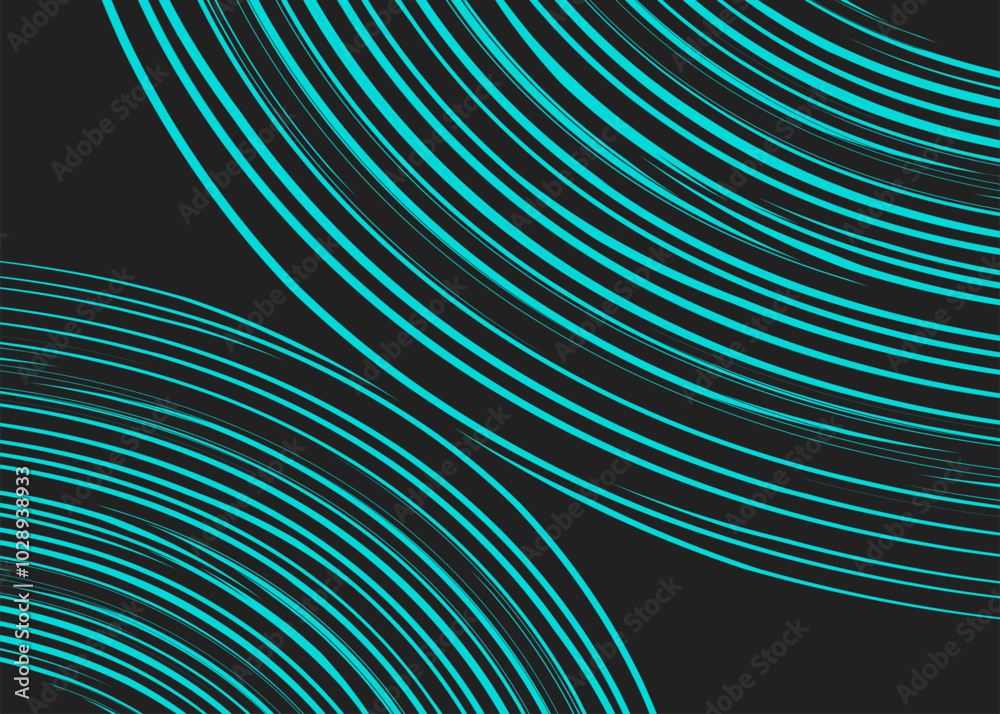 Poster abstract background with seamless curved slash lines pattern