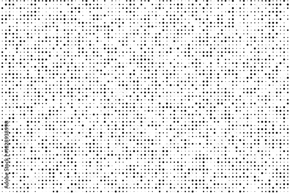Poster Irregular dot grid pattern on staggered layout