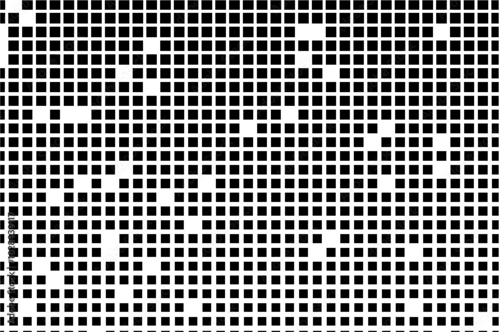 Aufkleber geometric black square pattern with random gaps
