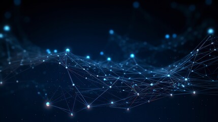 Abstract blue digital background with connection lines and dots