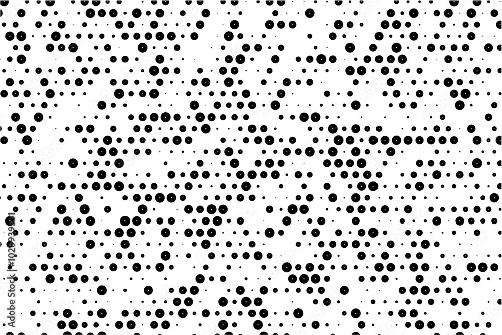 Poster Modern abstract dot pattern with holes and grid