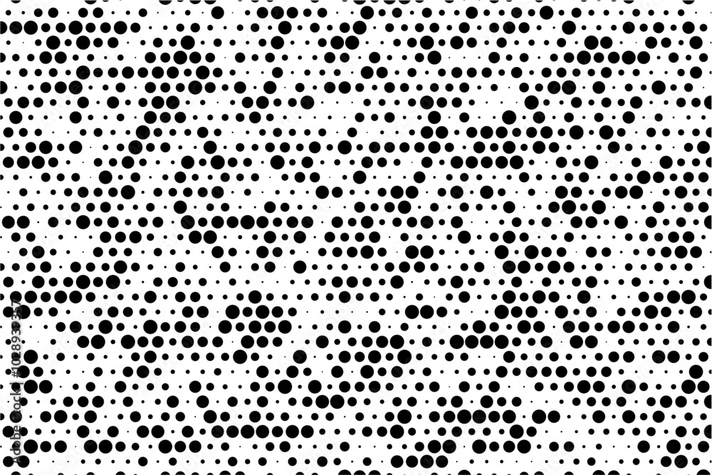 Poster Abstract geometric grid of dots with random sizes