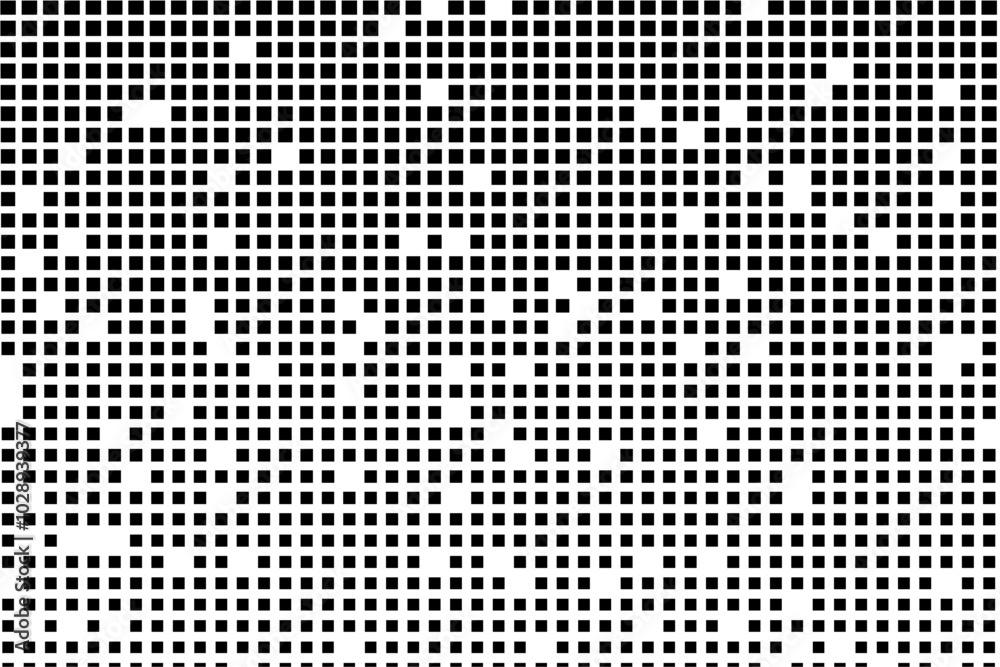 Aufkleber Geometric black square pattern with random gaps