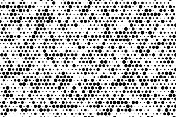 Abstract geometric grid of dots with random sizes