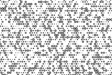 Abstract dotted grid with random hollow circles