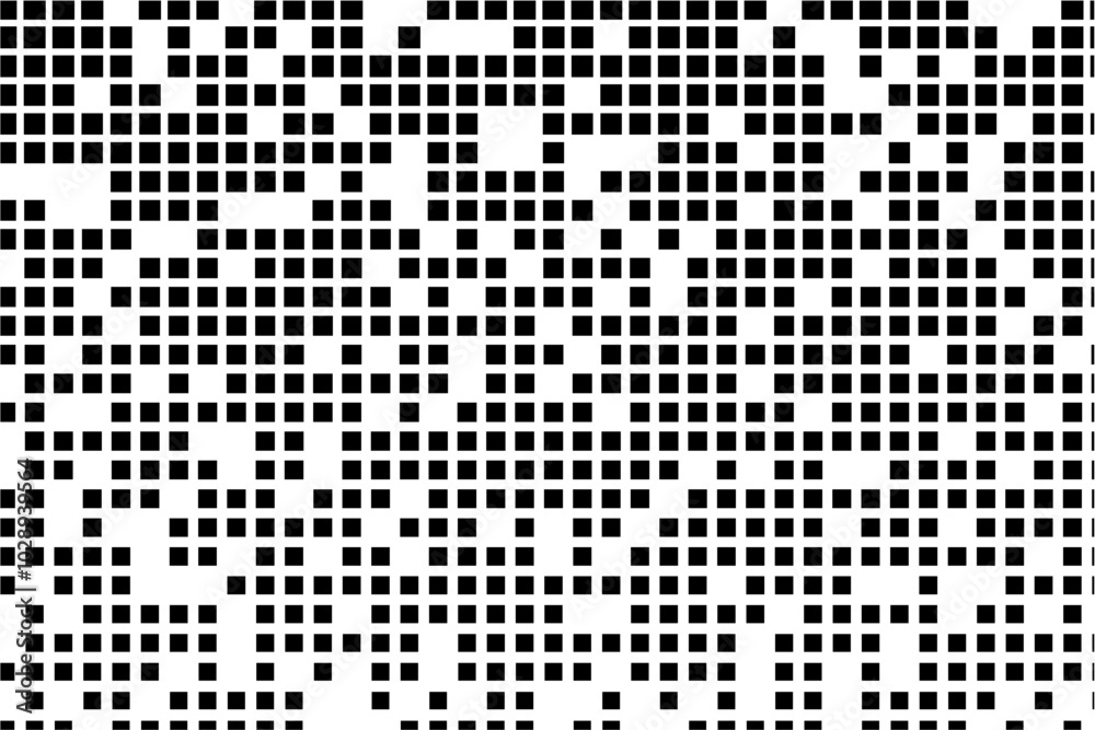 Aufkleber Abstract grid pattern with shrinking black squares
