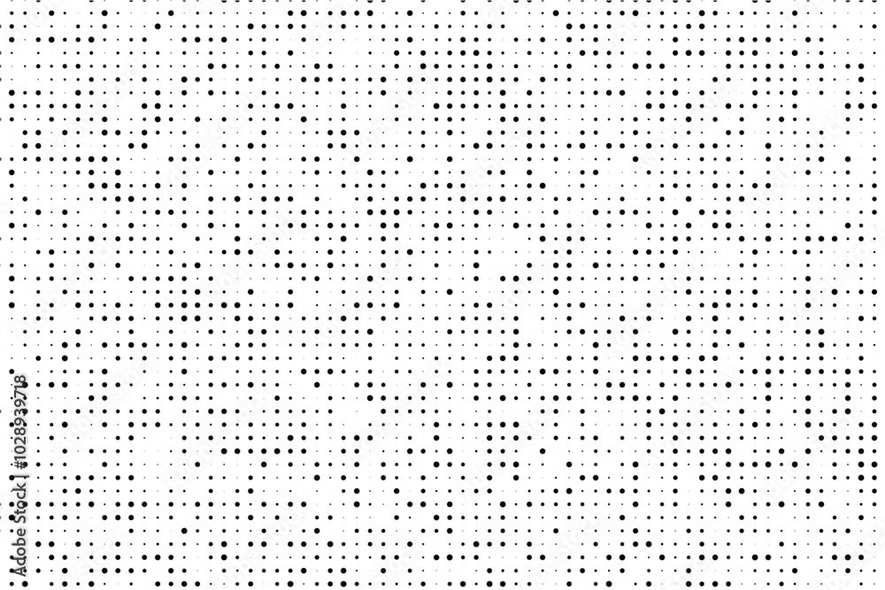 Poster Irregular dot grid pattern on staggered layout