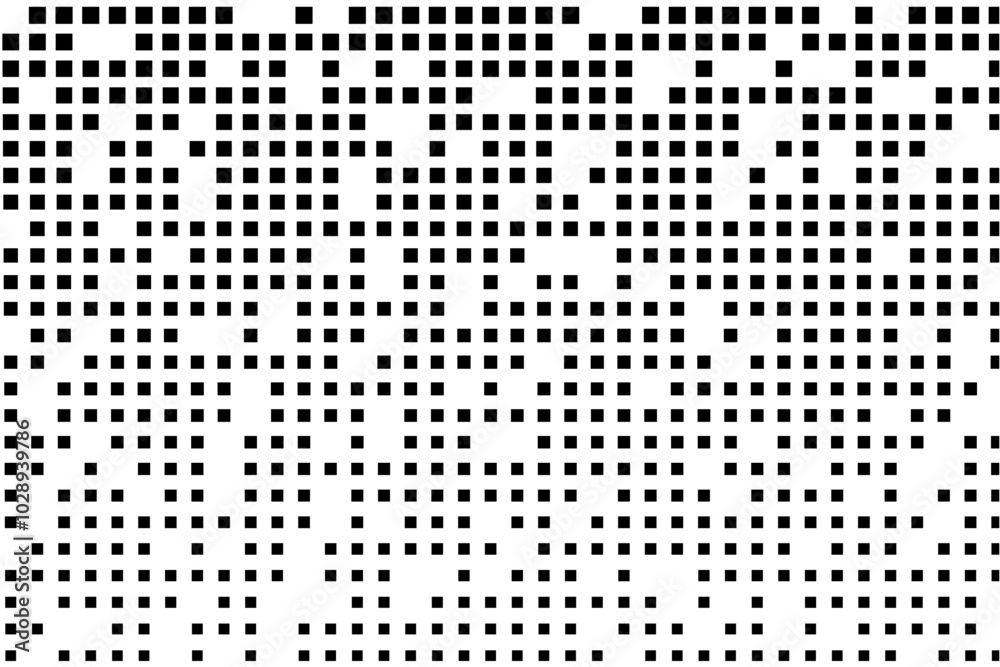 Aufkleber geometric black square pattern with random gaps