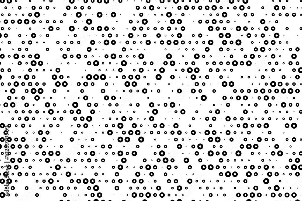 Poster Minimalist abstract background with holed dots grid