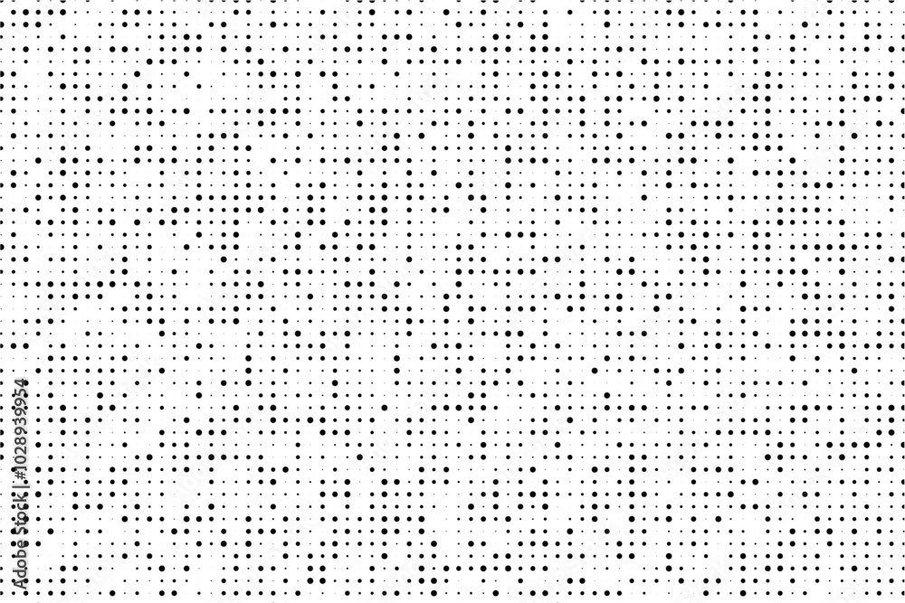 Aufkleber Staggered dot pattern with varied sizes on grid