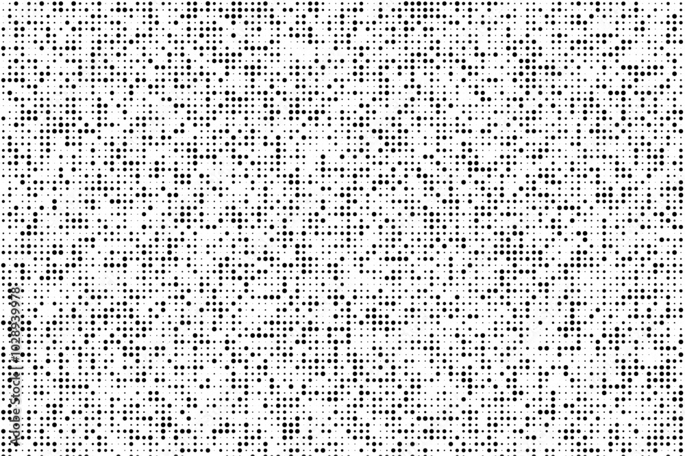 Poster Irregular dot grid pattern on staggered layout
