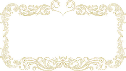 Fototapeta premium Vintage gold style Baroque Borders 
