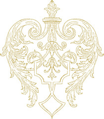 Vintage gold style Baroque Borders 