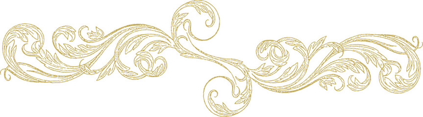 Vintage gold style Baroque Borders 