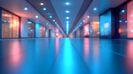 Modern bright office interior with furniture and daylight.Blurred background of a modern office space. Blurred office backdrop.