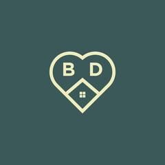 initial letter real estate logo design stock vector