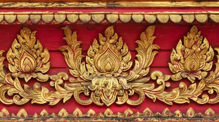 Thai Decorative Motifs with Rhythmic Repetition