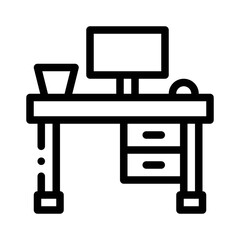 Desk line icon