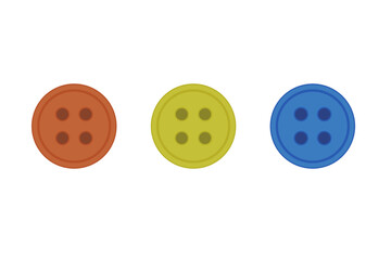 カラフルなボタンのイラスト