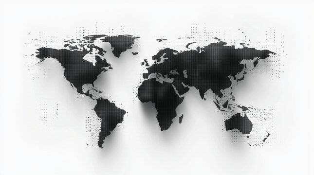 Vector Dotted Map only for EMEA and APAC regions