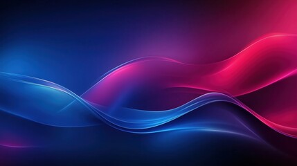 Blue and red gradient abstract background with glowing waves and light effects. Simple lines flow smoothly through the high-resolution, high-contrast vector design, creating a modern and elegant visua