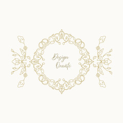 Vector ornamental decorative design. Elegant ornate element for design template.