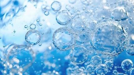 Bubbles Forming in Sparkling Water Close-Up