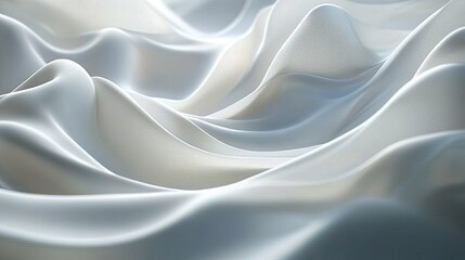 Obraz premium Smooth white waves flowing elegantly across a minimalist background