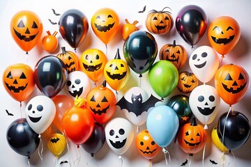 Halloween Balloons Collection for Kids Horror Party Decorations - Vector Elements