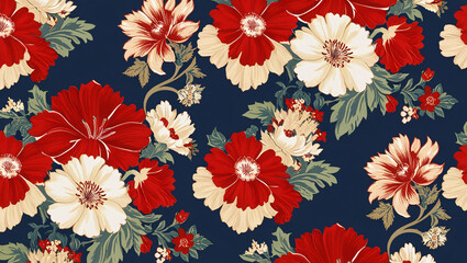 Background with a repetitive floral pattern