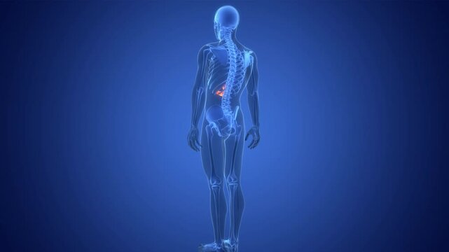 Human Internal Organs Pancreas with Gallbladder Anatomy Animation Concept