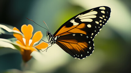 Fototapeta premium beautiful butterfly close up papercute