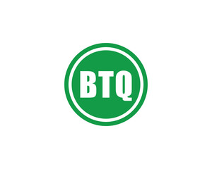BTQ logo design vector template. BTQ