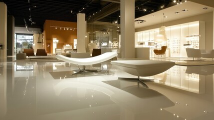 Contemporary High Gloss Epoxy Floor with Modern Design