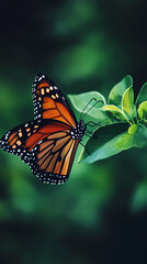 Fototapeta premium beautiful butterfly close up papercute