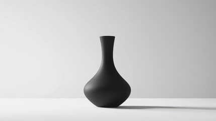 Elegant Matte Black Minimalist Perfume Bottle Design