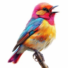 Vibrant Songbird with Colorful Feathering in Nature