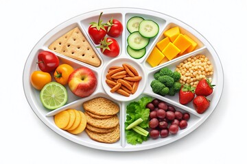 Naklejka premium Healthy vs Unhealthy Food Choices for Diabetics - Infographic Illustration