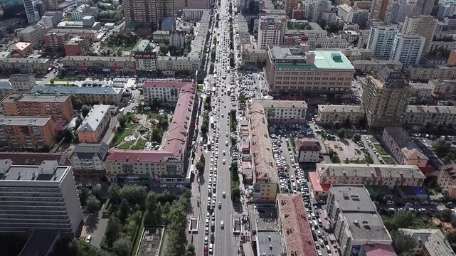 
Mongolia, Ulaanbaatar, city life, oriental, Asia, Asian architecture, drone, aerial recording, traditional, poverty, wealth, chaos, traffic, slums,