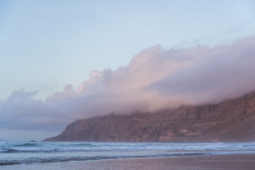 Rico de Famara o caleta, en Septiembre (Lanzarote, Canarias)